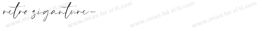 retro siganture字体转换